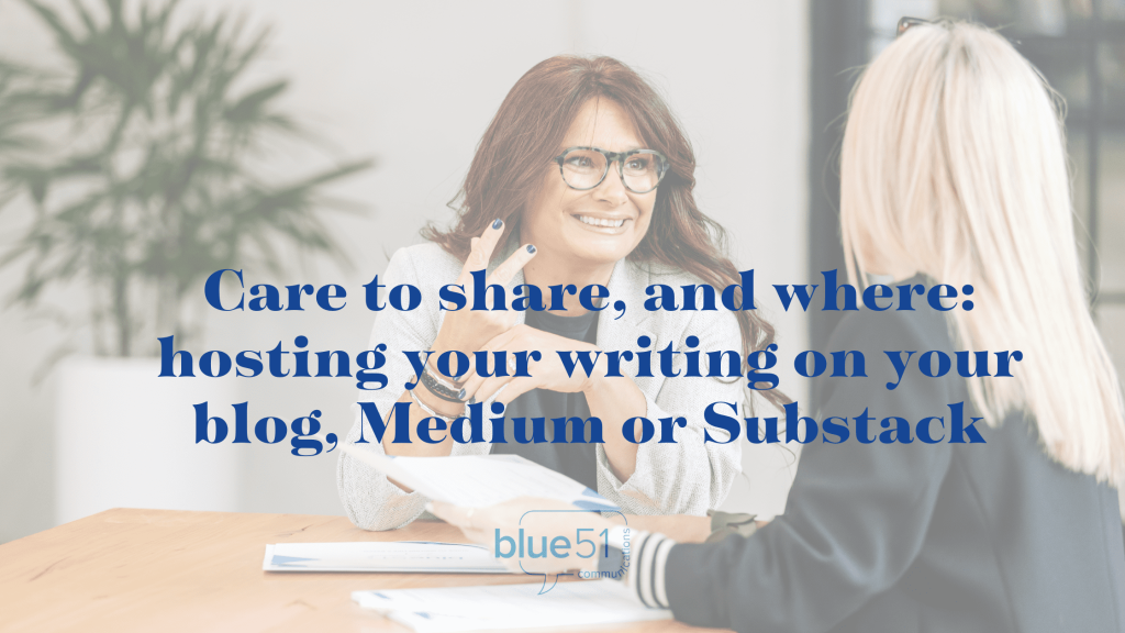 Care to share, and where? Should you host your long form writing on your blog, Medium or Substack?